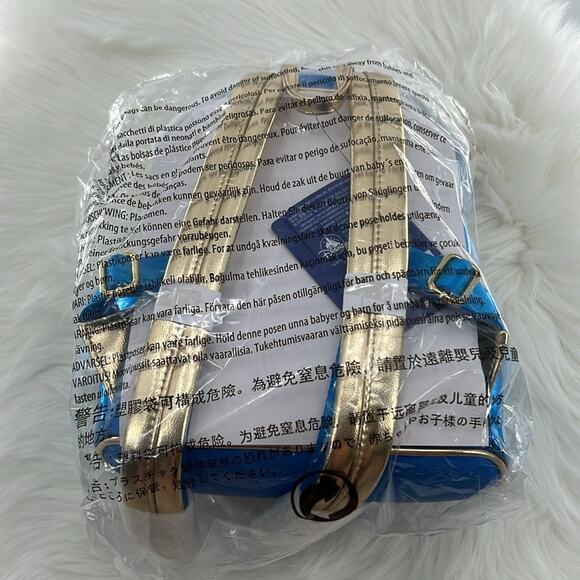 Loungefly Blue and Red Backpack with Gold Accents - Picture 5 of 7